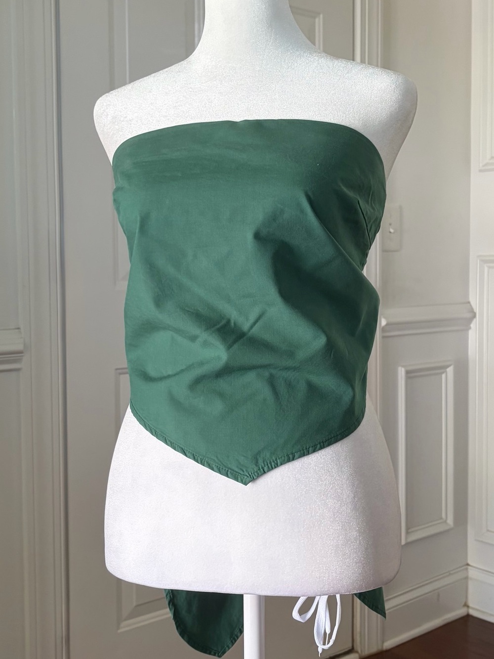 Young Fabulous & Broke (YFB) Emerald Green Strapless Scarf Top Size Small